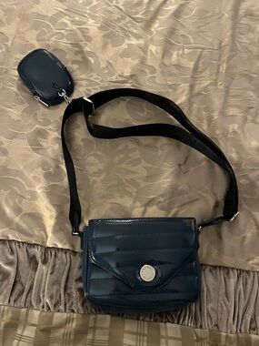 Kendall & Kylie Navy Quilted Crossbody with Coin Pouch